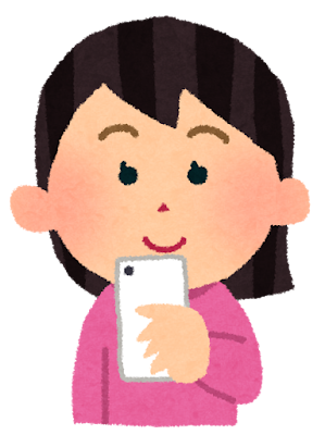 スマートフォンを使う女性